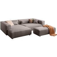 LeGer Home by Lena Gercke Polsterecke "PIARA XXL, L-Form mit Schlaffunktion, Big-Sofa in Cord o. Leinenoptik", Hocker stellbar zum Schlafsofa (Krokodilverbinder), tiefe Sitzfläche von Leger Home By Lena Gercke