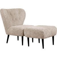 LeGer Home by Lena Gercke Sessel "Dinah", Knopfheftung im Rücken, wahlweise mit oder ohne Hocker von Leger Home By Lena Gercke