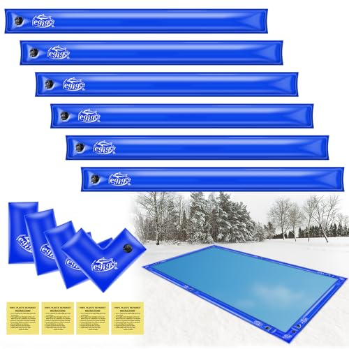 Legigo Poolabdeckungsgewichte, 2,4 m, Pool-Wassersäcke mit Eckwasserschläuchen für Poolabdeckung im Boden, strapazierfähig, 0,4 mm dicker, Winterverschlussset zum Überwintern, Blau, 10 Stück von Legigo