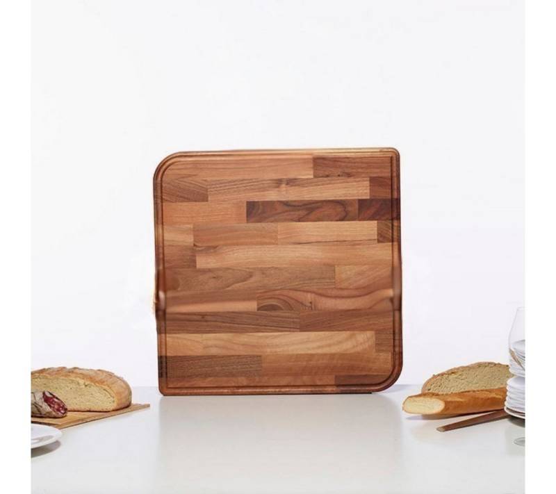 Legnoart Schneidebrett Legnoart Profi Schneidebrett aus Walnussholz 50x50x4cm in braun, Walnussholz Legnoart Schneidebrett Legnoart Profi Schneidebrett aus Walnussholz 50x50x4cm in braun, Walnussholz von Legnoart