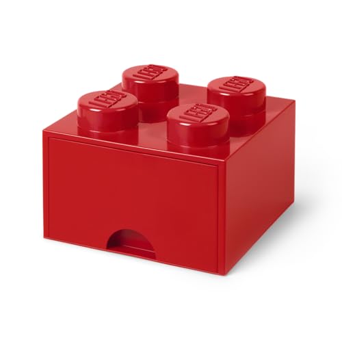 Room Copenhagen Schublade 4 Noppen, 1 Fach, stapelbare Box, 4,7 l 40051730 Rot 25 x 25,2 x cm von Room Copenhagen