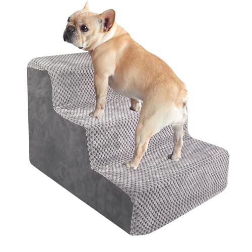 Legpador Hundetreppe für Kleine Hunde, Katzentreppe Hunderampe, Katzen Treppe, Haustiertreppe, Tiertreppe für Bett und Sofa, Hundetreppen 3 Stufen, für verletzte&ältere Hunde, Katzen, Grau Legpador Hundetreppe für Kleine Hunde, Katzentreppe Hunderampe, Katzen Treppe, Haustiertreppe, Tiertreppe für Bett und Sofa, Hundetreppen 3 Stufen, für verletzte&ältere Hunde, Katzen, Grau von Legpador
