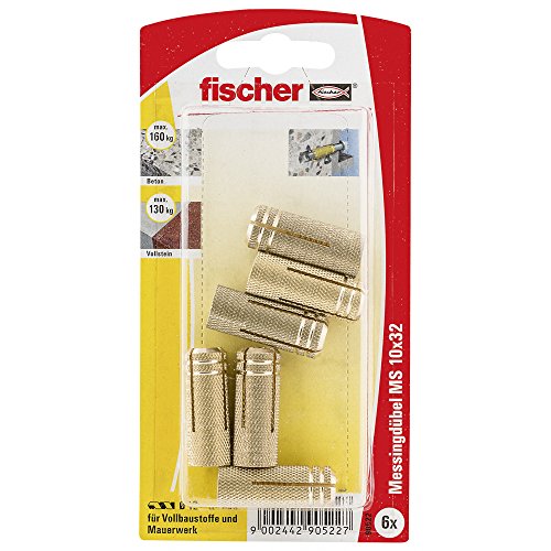 Fischer Messingdübel MS 10 x 32 K SB-Karte, 090522 von Legrand