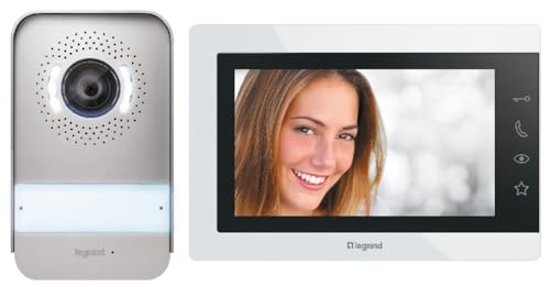 LEGRAND, EASYKIT Essential Video-Türsprechanlagen-Set mit 2-Draht-Anschluss, 7"-Farbmonitor & Weitwinkelkamera, 1-/2-Familienhaus-Set, erweiterbar, Reiheneinbau-Netzgerät, IP54-IK07, Weiß, 367915 LEGRAND, EASYKIT Essential Video-Türsprechanlagen-Set mit 2-Draht-Anschluss, 7"-Farbmonitor & Weitwinkelkamera, 1-/2-Familienhaus-Set, erweiterbar, Reiheneinbau-Netzgerät, IP54-IK07, Weiß, 367915 von Legrand