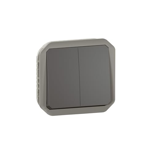 LEGRAND, Plexo New Einsatz, Feuchtraum-Aufputz-Doppelwechelschalter/Doppelwechseltaster/Wechseltaster + Taster mit Wechselkontakt, umrüstbares 3 in 1 Produkt, 10A, 250 Volt, Farbe: Anthrazit, 069805L LEGRAND, Plexo New Einsatz, Feuchtraum-Aufputz-Doppelwechelschalter/Doppelwechseltaster/Wechseltaster + Taster mit Wechselkontakt, umrüstbares 3 in 1 Produkt, 10A, 250 Volt, Farbe: Anthrazit, 069805L von Legrand