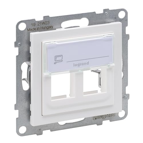 LEGRAND, SEANO 2-fach Key-Stone-Adapter zum Einschnappen von Key-Stone-Datendosen, Key-Stone Modul, Farbe: Ultraweiß, 765602 LEGRAND, SEANO 2-fach Key-Stone-Adapter zum Einschnappen von Key-Stone-Datendosen, Key-Stone Modul, Farbe: Ultraweiß, 765602 von Legrand