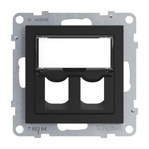 LEGRAND, SEANO 2-fach Systimax-Adapter zum Einschnappen von Systimax Datendosen, Farbe: Schwarz lackiert, 765364 LEGRAND, SEANO 2-fach Systimax-Adapter zum Einschnappen von Systimax Datendosen, Farbe: Schwarz lackiert, 765364 von Legrand