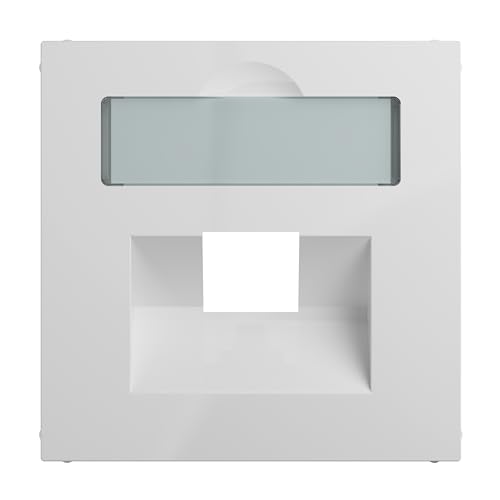 LEGRAND, SEANO Abdeckung 1x RJ45 für Datendosen von Metz, Telegärtner und Rutenbeck, inkl. Beschriftungsfeld, Farbe: Ultraweiß, 765158 von Legrand