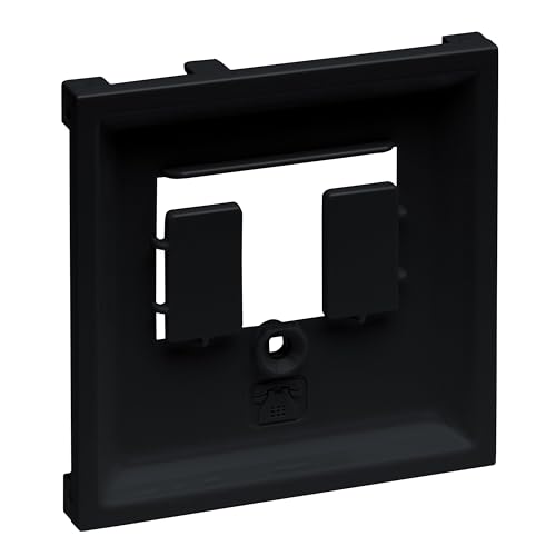 LEGRAND, SEANO Abdeckung für österreichische (TDO) und deutsche (TAE) Telefonanschlussdose, Farbe: Schwarz lackiert, 765355 von Legrand