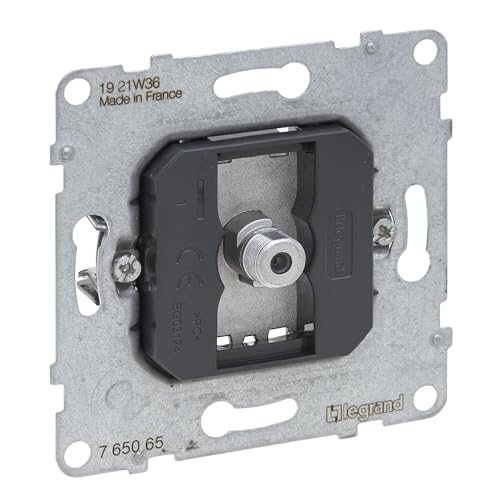 LEGRAND, SEANO Anschlussdose F-Type, Einsatz, Anschlussdämpfung: 1,5 dB, SAT: 0 – 2400 MHz, Halogenfrei, IK04, 72,5 mm x 72,7 mm x 27,7 mm, 765065 LEGRAND, SEANO Anschlussdose F-Type, Einsatz, Anschlussdämpfung: 1,5 dB, SAT: 0 – 2400 MHz, Halogenfrei, IK04, 72,5 mm x 72,7 mm x 27,7 mm, 765065 von Legrand
