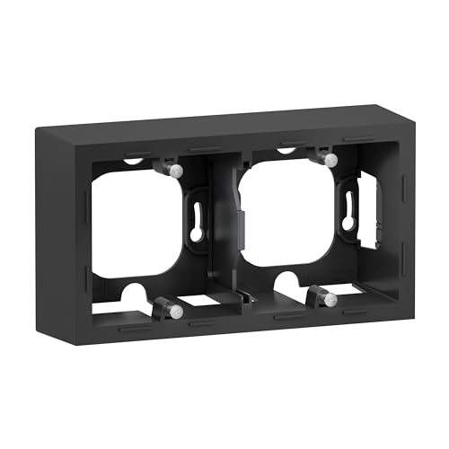 LEGRAND, SEANO Aufputzgehäuse 2-fach zur Verwendung mit Abdeckrahmen der Serien SEANO und SEANO+, Oberflächenmontage, Farbe: Anthrazit lackiert, 765499 von Legrand