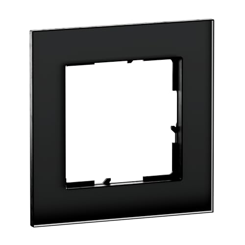 LEGRAND, SEANO Natura 1-fach Rahmen aus Echtmaterial, nachhaltige Produktion und Verpackung, Designausführung: Black Smoked Glass, 766111 von Legrand
