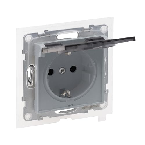 LEGRAND, SEANO Schutzkontakt-Steckdose mit erhöhtem Berührungsschutz und Klappdeckel IP44, Steckklemmen, 16 A, 250 V, Farbe: Aluminium lackiert, 765224 LEGRAND, SEANO Schutzkontakt-Steckdose mit erhöhtem Berührungsschutz und Klappdeckel IP44, Steckklemmen, 16 A, 250 V, Farbe: Aluminium lackiert, 765224 von Legrand