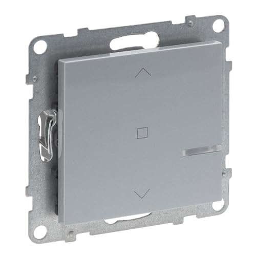 LEGRAND, SEANO with Netatmo Rollladenschalter, Steuerung von 230 V Rollläden, Montage in Hohlwanddose, Schrauben oder Spreizkrallen, inkl. Wippe, Smart Home, Farbe: Aluminium, 765738 von Legrand