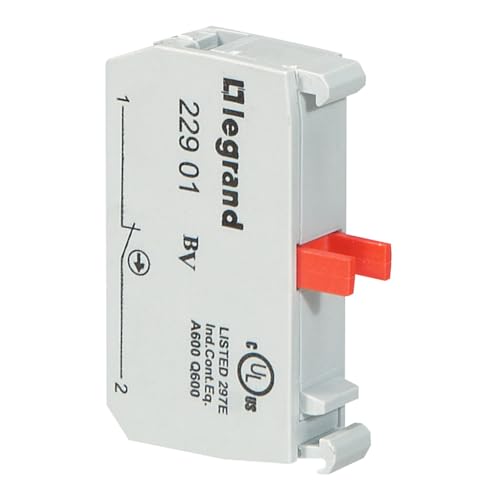 LEGRAND, Schaltkontakt 1 Öffner AC15, für den Einbau in NOT-AUS-Schalter, Einbau in Legrand Sicherheitskästen (038009, 038011, 038024) 240V, 3A, 022901 von Legrand