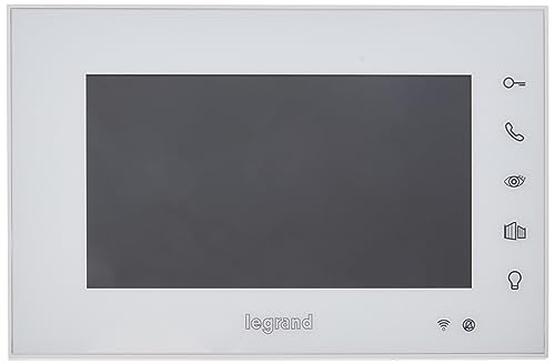LEGRAND, Wi-Fi Video-Innenstelle mit 7-Zoll-Hochglanz-Farbbildschirm zur Erweiterung des 7-Zoll-Videosets (Best.-Nr. 369420) zum 2-Familienhaus, Farbe: Weiß, 369425 von Legrand