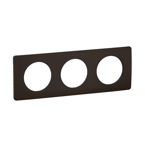 LEGRAND - Céliane-Abdeckplatte für Céliane-Steckdosen und Schalter – 3 Positionen – mattschwarz von Legrand