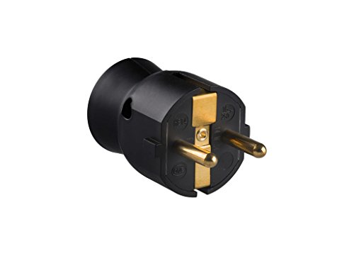 Legrand, 050177 Grundlagen und X Handy – Stecker, ohne Kabel, 16 A Stecker auf 230 V, Maximale Klinke Abschnitt mit seitlicher Ausgang für Kabel 3 x 1,5 mm2, schwarz von Legrand