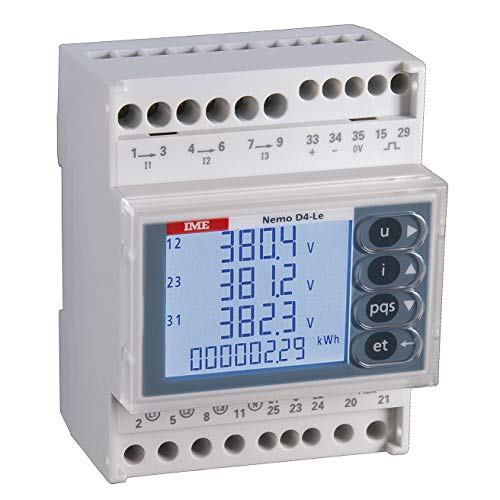 IME, Multifunktionsanzeigen für Niederspannungs - Wechsel-/Drehstromnetze, montage auf Hutschiene, RS485 MODBUS Schnittstelle, Impulsausgang, INPUT: 5A, OUTPUT: 80-500V , MFD4E06 von Legrand