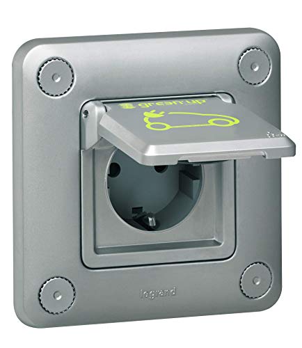 LEGRAND, Green Up Steckdose für Elektrofahrzeuge & Plug-in-Hybridfahrzeuge, Schnellladesystem f. E-Autos, Mode 1&2-kompatibel, 1-phasig, Ladestrom von 8-16A, 3,7kW, 230V, Unterputz, IK10, IP44, 077856 LEGRAND, Green Up Steckdose für Elektrofahrzeuge & Plug-in-Hybridfahrzeuge, Schnellladesystem f. E-Autos, Mode 1&2-kompatibel, 1-phasig, Ladestrom von 8-16A, 3,7kW, 230V, Unterputz, IK10, IP44, 077856 von Legrand