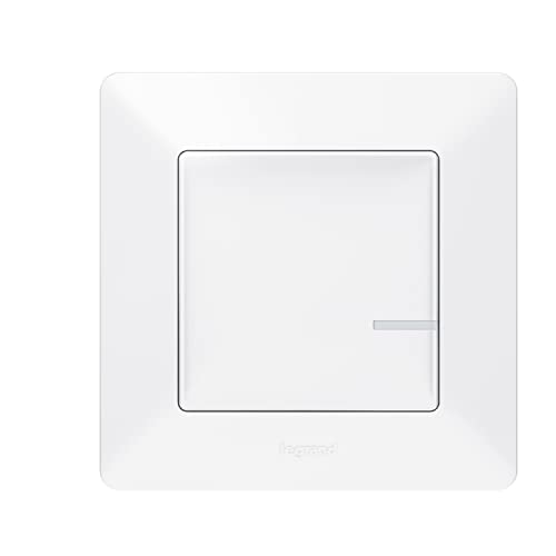 LEGRAND, Valena Life with Netatmo Funk-Lichtschalter, Dimmer-Option, Smarter Schalter, Hausautomation, 5 bis 300W-Leuchten, lokale Steuerung oder per App oder Sprachassistent (Alexa, Siri, ..), 752184 von Legrand