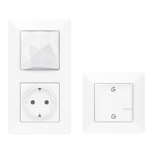 LEGRAND, Valena Life with Netatmo Starterpaket, Funk-Gateway m. schaltbarer Steckdose 16A (3680 W) & Master-Switch "Kommen/Gehen", lokale Steuerung/per App/per Sprachbefehl (Alexa, Siri,..), 752196 von Legrand