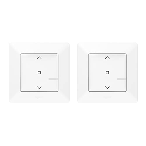 LEGRAND, Valena Life with Netatmo vorkonfiguriertes Funk-Set, Funk-Rollladenschalter + Funk-Wandsender, Steuerung von 230 V-Rollläden, einzelne, gruppenweise oder zentrale Ansteuerung, 752157 von Legrand