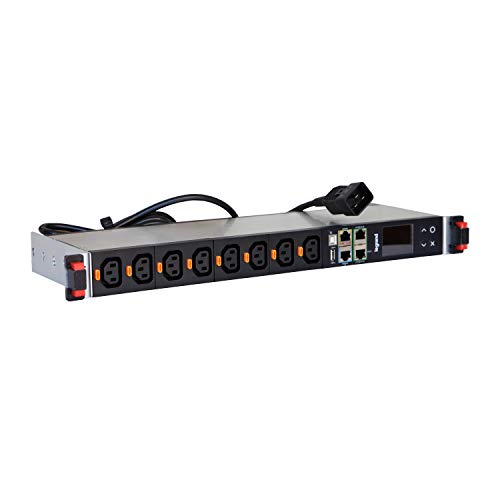 LEGRAND, smarte Rack-PDU metered 19’’ 1U, 16A-230V, IEC 320-Steckdosen: 12 x C13, 3,7 kVA max., mit Echtzeit-Leistungsmessung und Umgebungsüberwachung, 646010 von Legrand