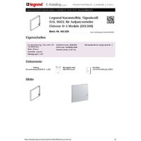 Legrand 001328 Tür (L x B x H) 27 x 187 x 178mm Kunststoff Weiß 1St. von LEGRAND