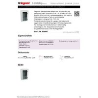 Legrand 036947 Wandschrank 600 x 800 x 300 Stahl Lichtgrau 1St. von LEGRAND