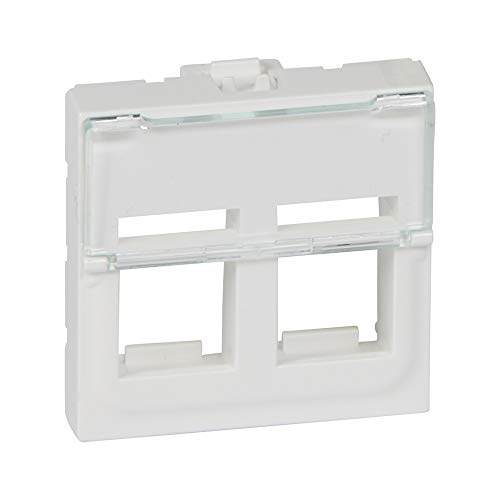 Legrand 078610 RJ45 Series Mosaik Adapter für 2x keystone Stecker 2x Module weiß von Legrand