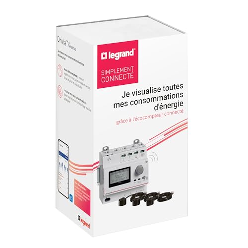 Legrand - 199119 – Ecocomputer-Set Drivia with Netatmo – bestehend aus einem modularen Ökomotor, verbunden + 3 geschlossene Tores 80 A – BTC-Verpackung – Grau Legrand - 199119 – Ecocomputer-Set Drivia with Netatmo – bestehend aus einem modularen Ökomotor, verbunden + 3 geschlossene Tores 80 A – BTC-Verpackung – Grau von Legrand