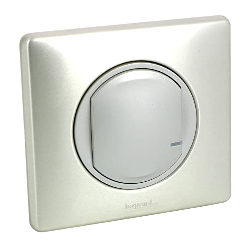 LEGRAND - Schalter mit Dimmeroption für Installation Céliane With Netatmo – Kabelschalter – mit Platte – Titan-Metall von Legrand