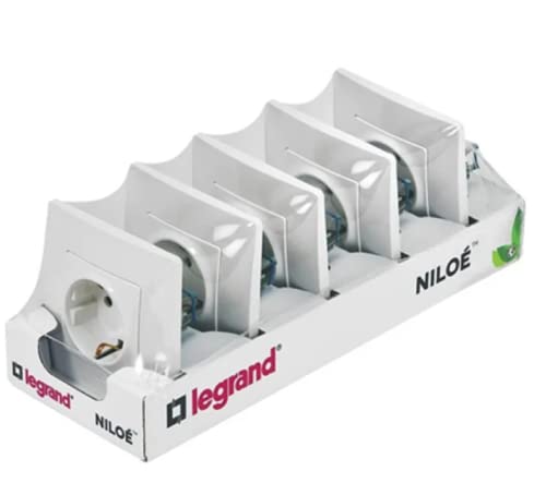 LEGRAND Packung mit 5 Steckdosen oder Steckdosen, 2P+T, 16 A, 230 V, Serie Niloé Monoblock, kompletter Mechanismus mit Rahmen, Weiß, 396430 LEGRAND Packung mit 5 Steckdosen oder Steckdosen, 2P+T, 16 A, 230 V, Serie Niloé Monoblock, kompletter Mechanismus mit Rahmen, Weiß, 396430 von Legrand