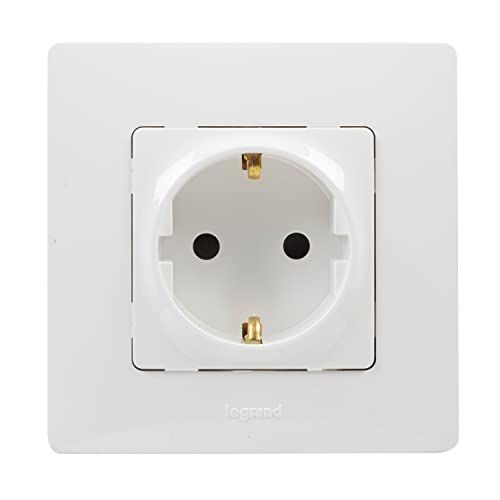 Legrand 396434 NL Steckdose 2P+T BL Monobloc, Weiß, Einzeln von Legrand