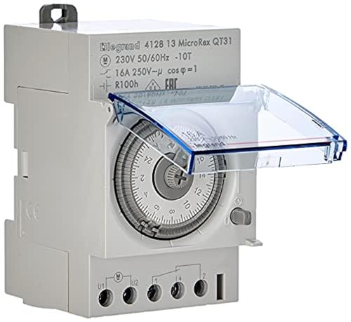 Legrand Analog DIN-Schienen-Zeitschaltuhr, Stunden, Minuten, Sekunden, 230 V ac, 3-Kanal von Legrand