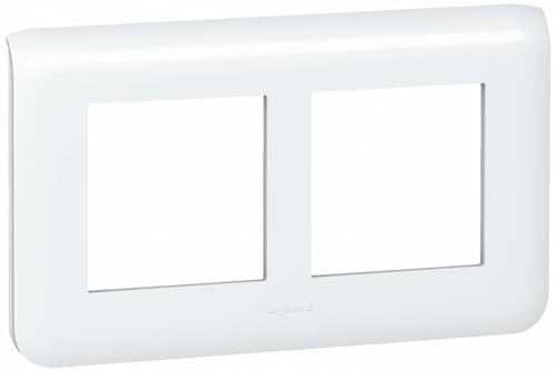 Legrand - Abdeckplatte Mosaic speziell für Renovierung, 2 x 2 Module, horizontal – Weiß von Legrand