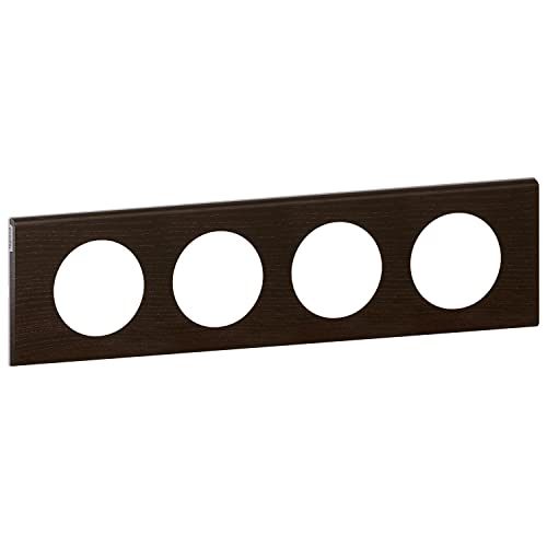 Legrand - Abdeckplatte Céliane – Material Holz Wenge getönt – 4 Positionen von Legrand
