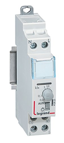 Legrand Dämmerungsschalter 1-100 k Lux 412623 LuxoSwitch 2000W 250VAC 16A 1TE, 412623, Blanc von Legrand