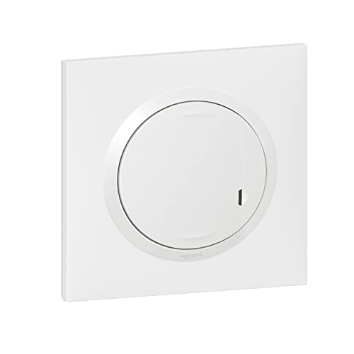 Legrand Dooxie 199232 Dimmer mit Netatmo 5 bis 125 W LED, kompatibel mit allen Ladungen – komplett (Befestigung, Halterung, Halterung, Radzierblende und Platte) – Weiß – 199232 von Legrand