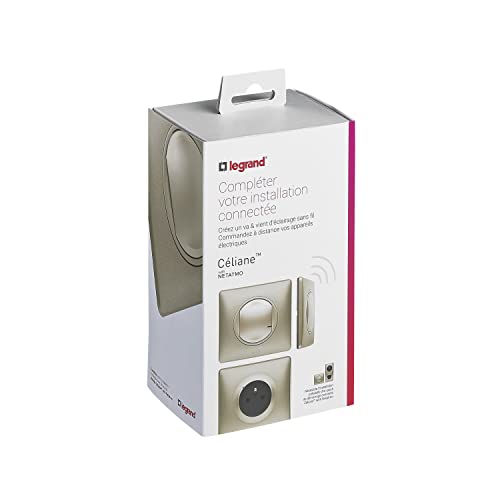 Legrand - Erweiterungsset zum Verbinden eines zusätzlichen Stücks mit 3 Produkten Céliane with Netatmo mit Metallplatte Titan von Legrand