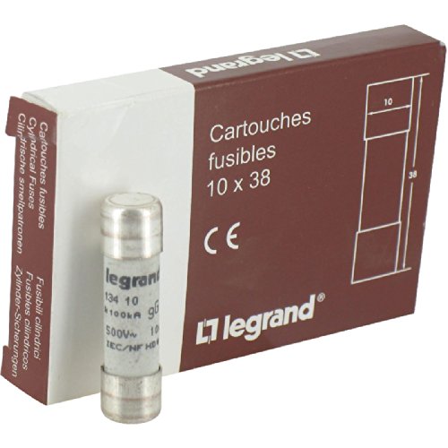 Legrand Feinsicherung / 10A 10 x 38mm 500V Keramik, Packung a 10 Stück von Legrand