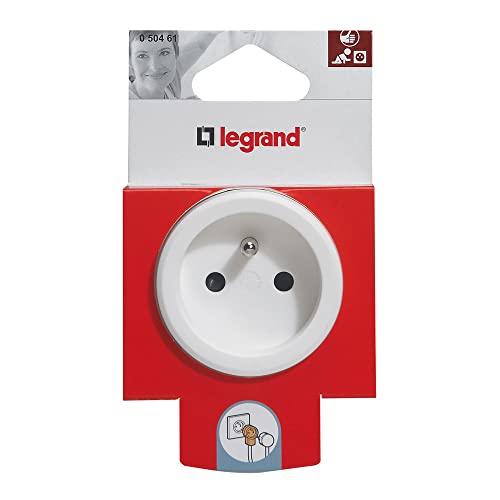 Legrand LEG50461 Stecker Dual Funktion, 250 V ~, 16 A, 2p + t 16 A, Weiß von Legrand