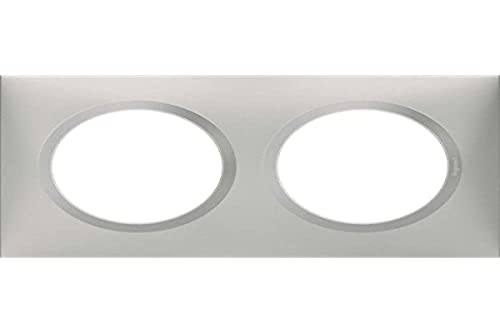 Legrand LEG600852 2P Türschild Dooxie quadratisch, 2 Plätze, Aluminium-Optik von Legrand