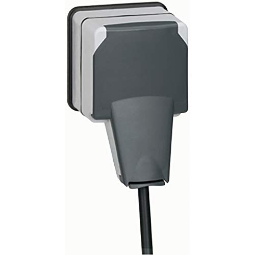 Legrand LEG90465 Steckdose 2p-t IP66 (16 A, 250 V, plexo, 66, Monoblock, IP66 ik08/grau von Legrand