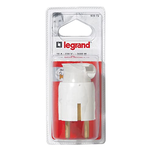 Legrand LEG93972 Stecker 2p t 16 A Kunststoff Ausrichtung des Kabels 360°, weiß von Legrand