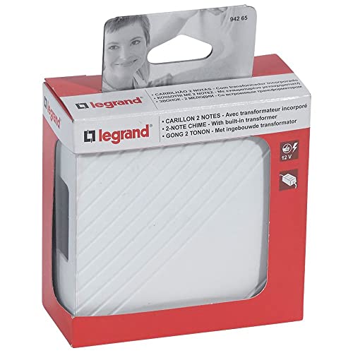 Legrand LEG94265 Türklingel, Wandmontage, intigrierter Transformator 12 V, Weiß von Legrand