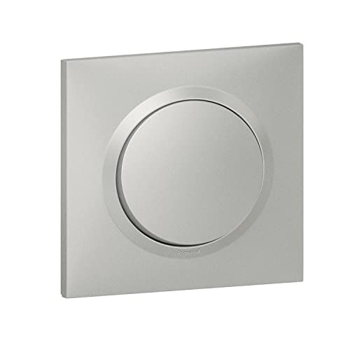 Legrand - Schalter oder Wechselschalter Dooxie 10AX 250V ~ Lieferung mit quadratischer Platte aus Aluminium von Legrand