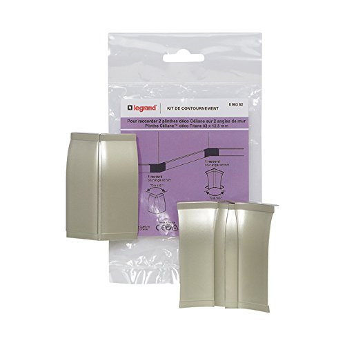 Legrand LEG98351 Anschluss für Winkel fallen, Sockel für céliane, 82 x 12,5 mm Titan von Legrand
