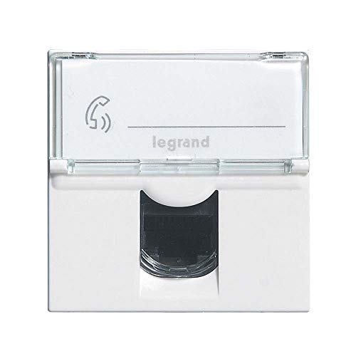 Legrand LEG99646 RJ-45-Buchse, für EDV/Telefone, 2 Mosaic-Module zum Zusammensetzen von Legrand